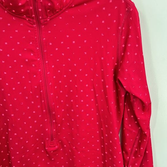 Nike Pro  Dri Fit Women's Pink Print Half Zip Pullover Activewear Top Medium - Picture 5 of 16